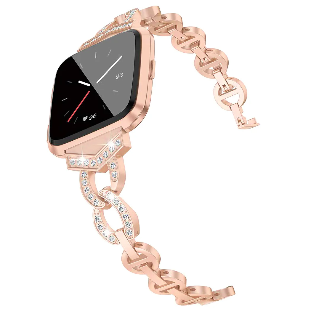 Suitable for Fitbit Versa Sense 2 watch stainless steel metal strap Versa 2/3/4 VO diamond inlaid chain
Suitable for Fitbit Versa Sense 2 watch stainless steel metal strap Versa 2/3/4 VO diamond inlaid chain