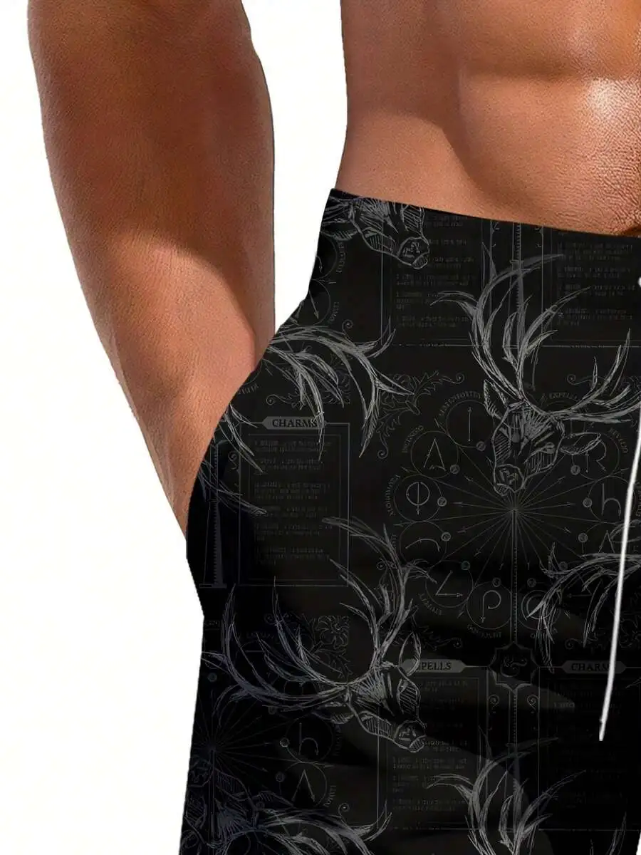Mens Black Deer Head Astrology All-Over Print Beach Shorts Breathable Quick Dry
Mens Black Deer Head Astrology All-Over Print Beach Shorts Breathable Quick Dry