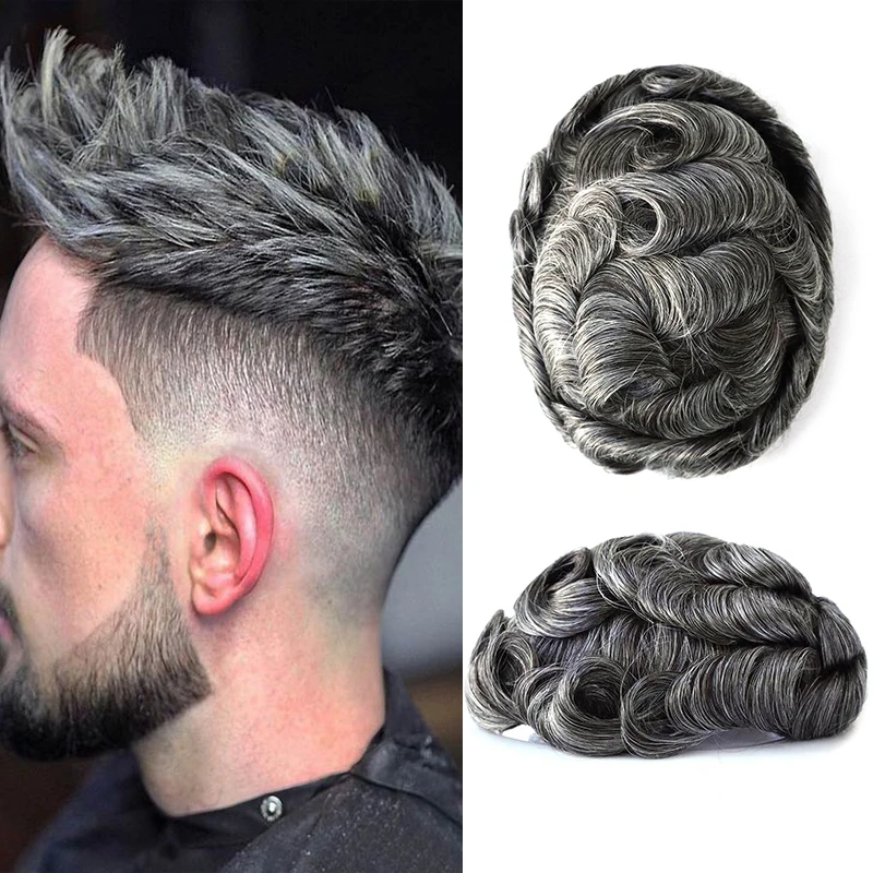 Vloop Front Men Capillary Prothesis With Knots Man Toupee Full PU 5-6mm Thin Skin Natural Human Hairpiece Real Human Hair System
Vloop Front Men Capillary Prothesis With Knots Man Toupee Full PU 5-6mm Thin Skin Natural Human Hairpiece Real Human Hair System