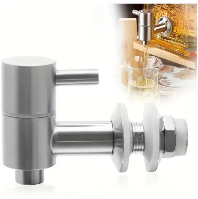 1PC 304 Stainless Steel Wine Barrel Bibcock Glass Jar Ceramic Wine Jar Fixed Water Nozzle Single Handle With Filter Valve Switch
1PC 304 Stainless Steel Wine Barrel Bibcock Glass Jar Ceramic Wine Jar Fixed Water Nozzle Single Handle With Filter Valve Switch