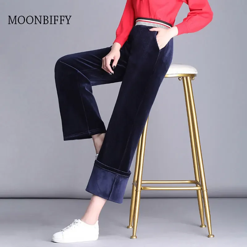Wide Leg Pants Female Women's Pants Trousers Autumn High Waist Corduroy Casual Straight Pants Winter Plus Velvet Warm Pant
Wide Leg Pants Female Women's Pants Trousers Autumn High Waist Corduroy Casual Straight Pants Winter Plus Velvet Warm Pant