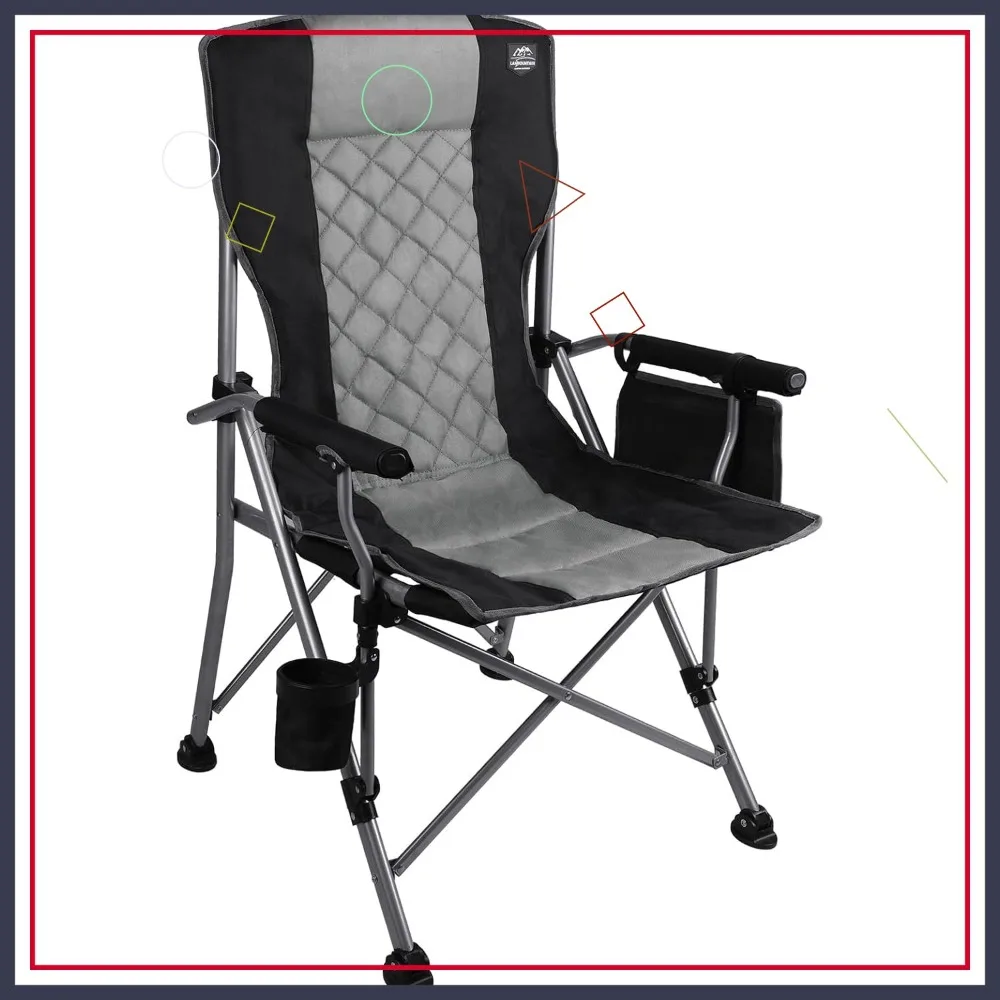 Folding Padded Camping Chair with Hard Armrest, Cup Holder, Heavy Duty for Adults, Portable Outdoor Chair, Supports 400lbs
Folding Padded Camping Chair with Hard Armrest, Cup Holder, Heavy Duty for Adults, Portable Outdoor Chair, Supports 400lbs