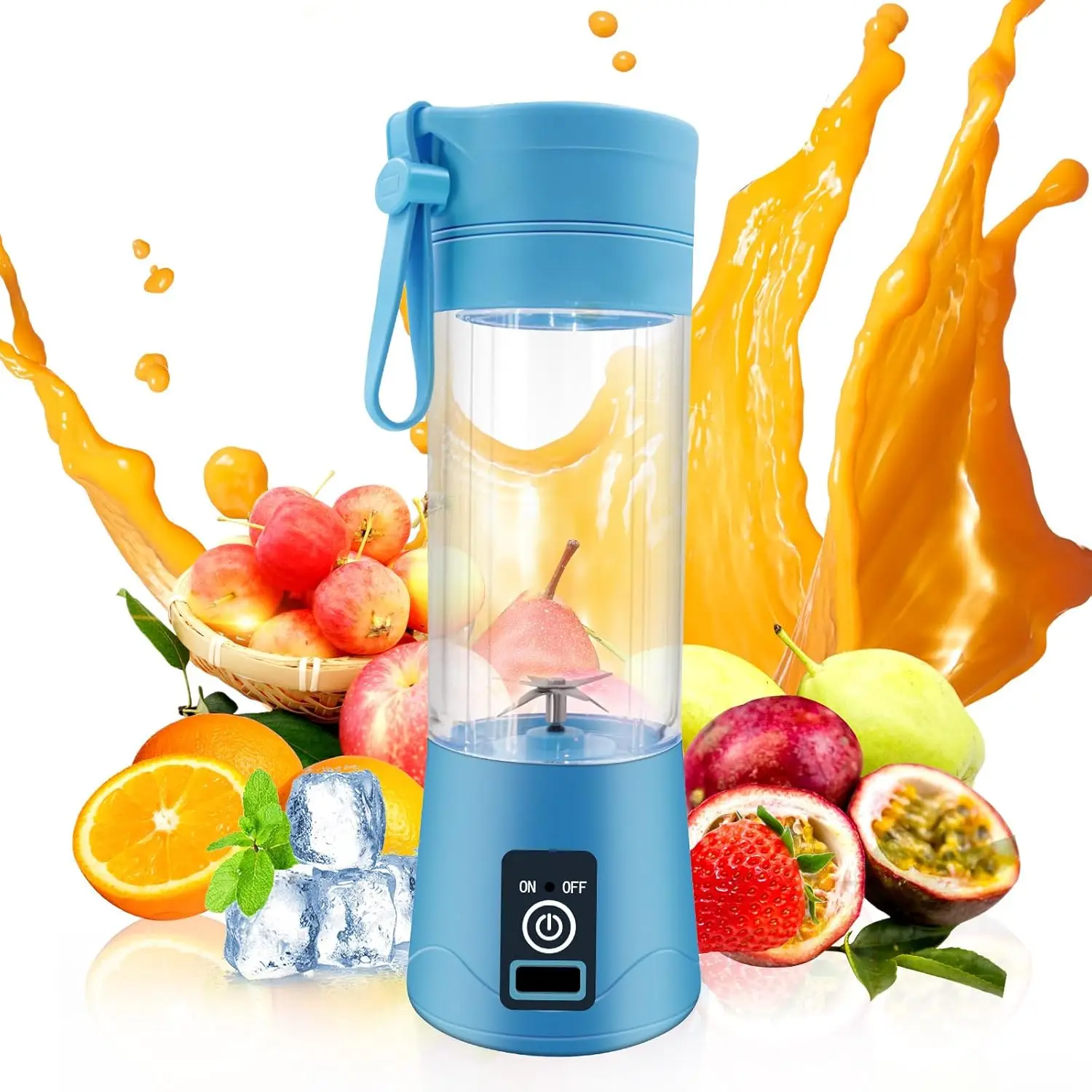 Portable Blender,Personal Blender for Shakes and Smoothies,Personal Size Blenders with USB Rechargeable Mini Fruit Juice Mixer,
Portable Blender,Personal Blender for Shakes and Smoothies,Personal Size Blenders with USB Rechargeable Mini Fruit Juice Mixer,