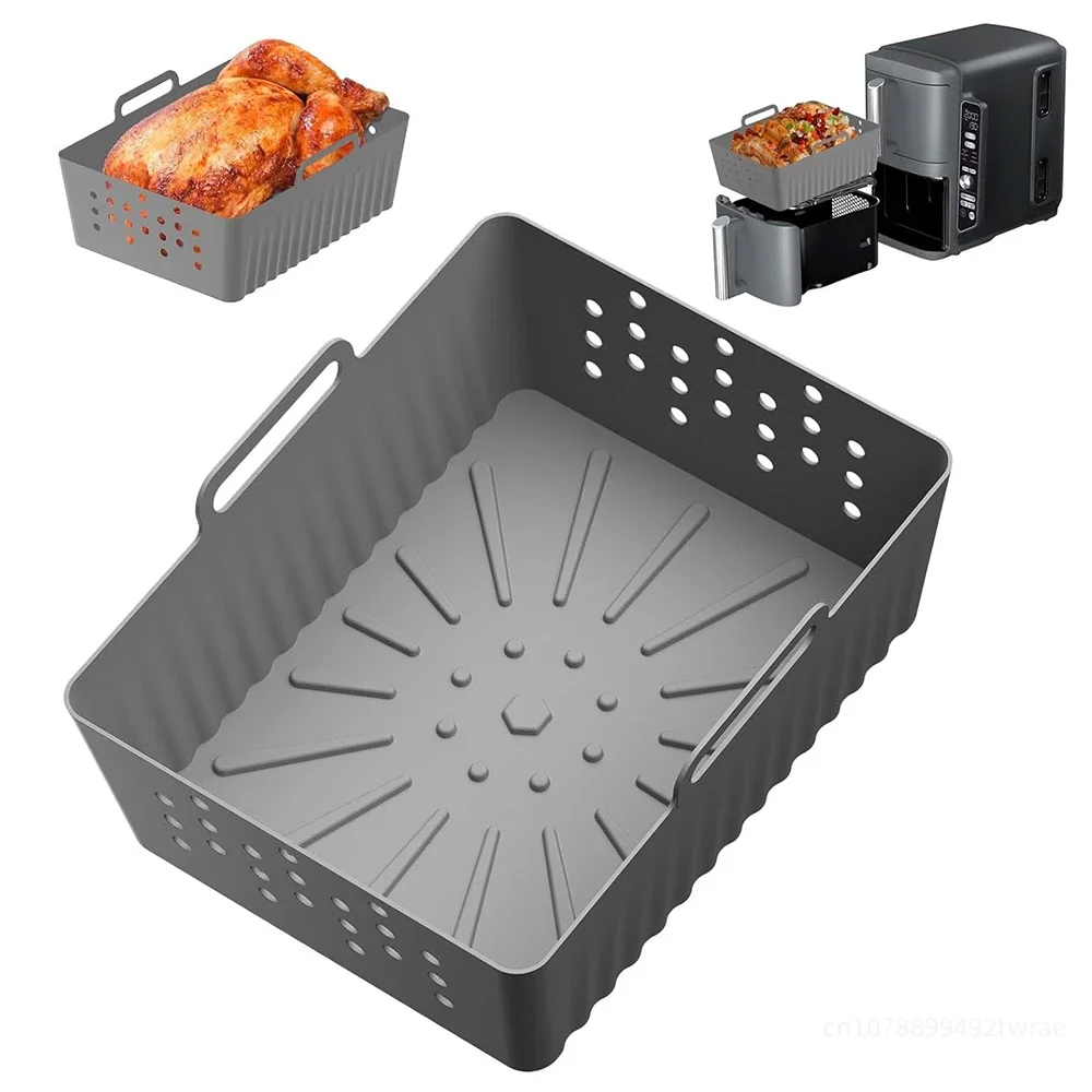 2Pcs Silicone Tray for Air Fryer Square Non-Stick Air Fryer Liners for Ninja SL400/SL401 Double Stack Air Fryer Accessories
2Pcs Silicone Tray for Air Fryer Square Non-Stick Air Fryer Liners for Ninja SL400/SL401 Double Stack Air Fryer Accessories