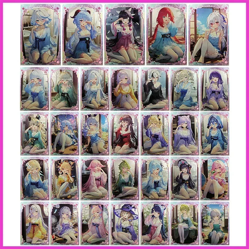 Anime Goddess Story Rare UV Collectible Card Fischl Hu Tao Mona Kokomi Barbara Elysia Shenhe Eula Toys for boys Birthday Present
Anime Goddess Story Rare UV Collectible Card Fischl Hu Tao Mona Kokomi Barbara Elysia Shenhe Eula Toys for boys Birthday Present