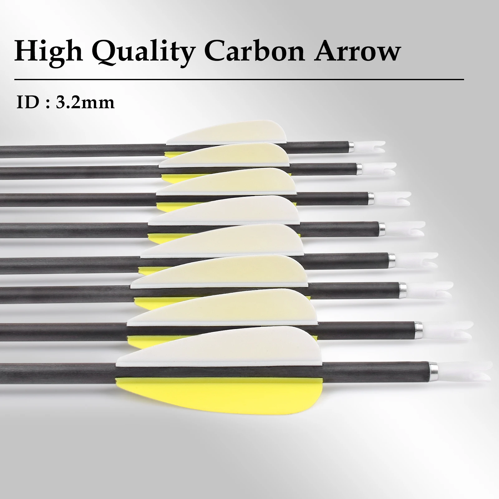 12PCS 24-32inch 40T Pure Carbon Shaft Whole Arrow Archery arrow Hunting Suit for ID 3.2mm Archery Bow Outdoor 80gr Point
12PCS 24-32inch 40T Pure Carbon Shaft Whole Arrow Archery arrow Hunting Suit for ID 3.2mm Archery Bow Outdoor 80gr Point