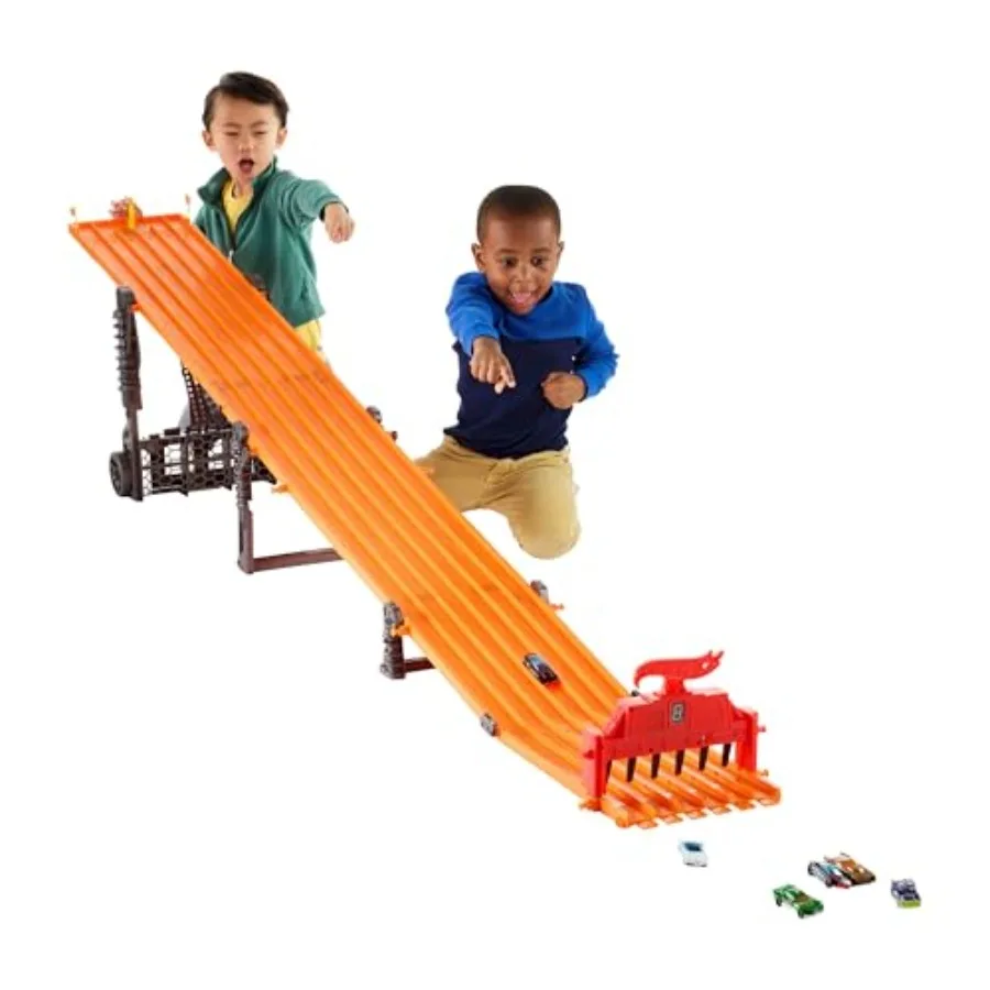 er 6-Lane Raceway with Lights and Sounds, Includes 6 Vehicles, Track Unfolds to 8 Feet, Collapses for Easy Storage, Gift for 5
er 6-Lane Raceway with Lights and Sounds, Includes 6 Vehicles, Track Unfolds to 8 Feet, Collapses for Easy Storage, Gift for 5