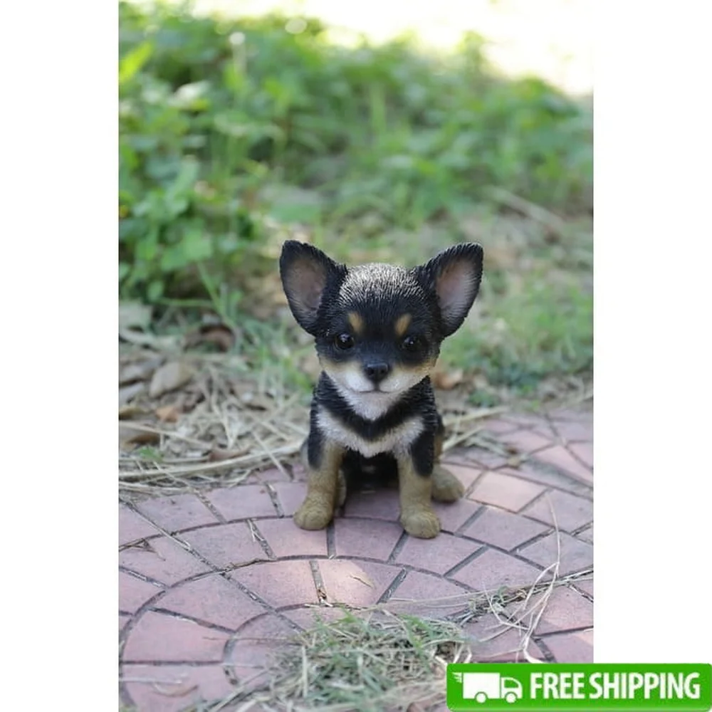 Life Like Black Brown Chihuahua Puppy Statue Polyresin Figurine Indoor Outdoor Decorative Gift Dog Lovers 6.25x5x6.5 Inches
Life Like Black Brown Chihuahua Puppy Statue Polyresin Figurine Indoor Outdoor Decorative Gift Dog Lovers 6.25x5x6.5 Inches