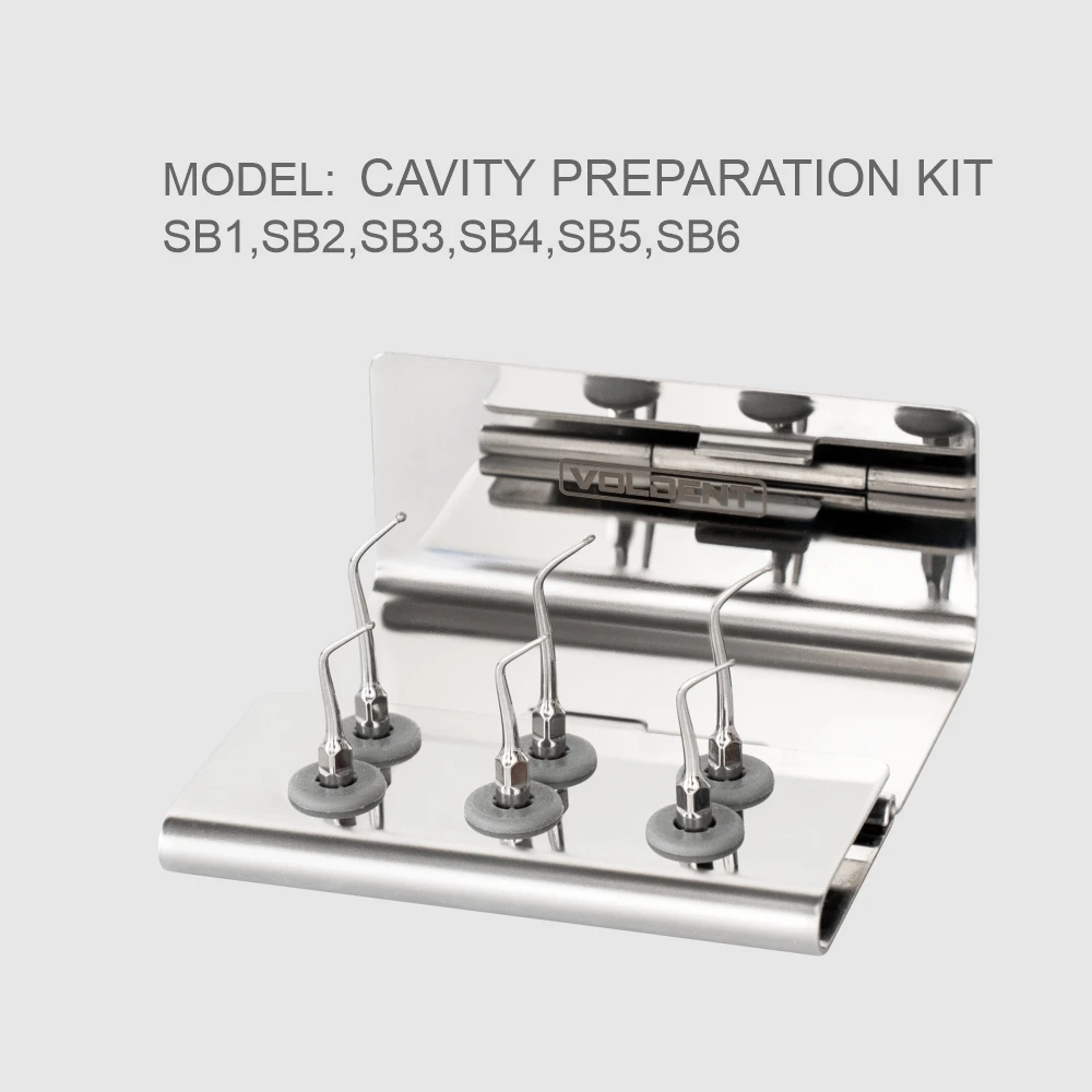 Cavity preparation kit for use with SATELEC MECTRON DTE NSK Refine dental ultrasonic scaler implant tip and handpiece
Cavity preparation kit for use with SATELEC MECTRON DTE NSK Refine dental ultrasonic scaler implant tip and handpiece