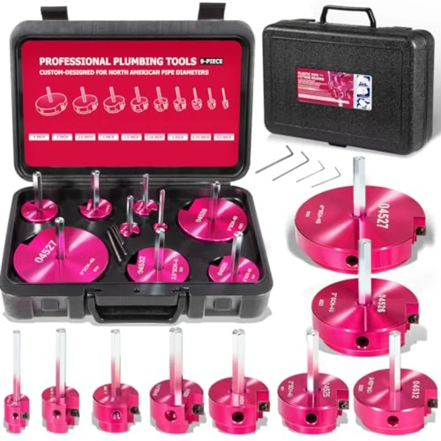 Pcs PVC Pipe Fitting Reamer Kit - Complete Plastic Reamer Set Fits into Standard/2" Drills Contains/2" 3/4'' '' -/4" -/2'' '' 2
Pcs PVC Pipe Fitting Reamer Kit - Complete Plastic Reamer Set Fits into Standard/2" Drills Contains/2" 3/4'' '' -/4" -/2'' '' 2