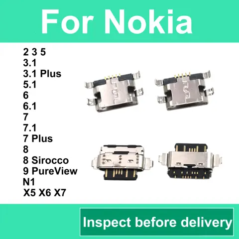 Single Tail Plug Connector Interface For Nokia 2 3 5 3.1 5.1 6 6.1 7 7.1 8 9PureView N1 Professional Repair Component Perfect