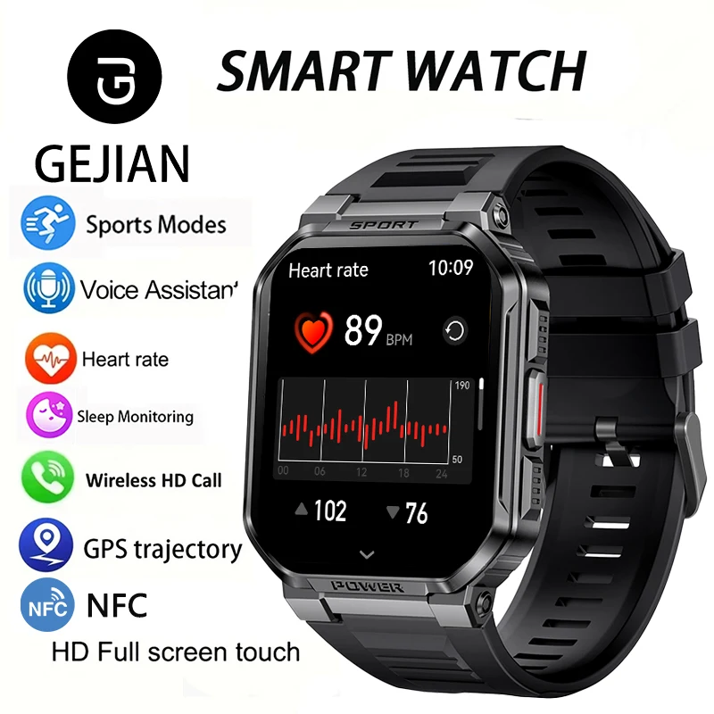 Умные часы GEJIAN Outdoor Military Grade Smart Hand с 1,83-дюймовым HD-экраном, мониторингом сердечного ритма, Bluetooth-вызовами, IP68, GPS-трекингом.
Умные часы GEJIAN Outdoor Military Grade Smart Hand с 1,83-дюймовым HD-экраном, мониторингом сердечного ритма, Bluetooth-вызовами, IP68, GPS-трекингом.