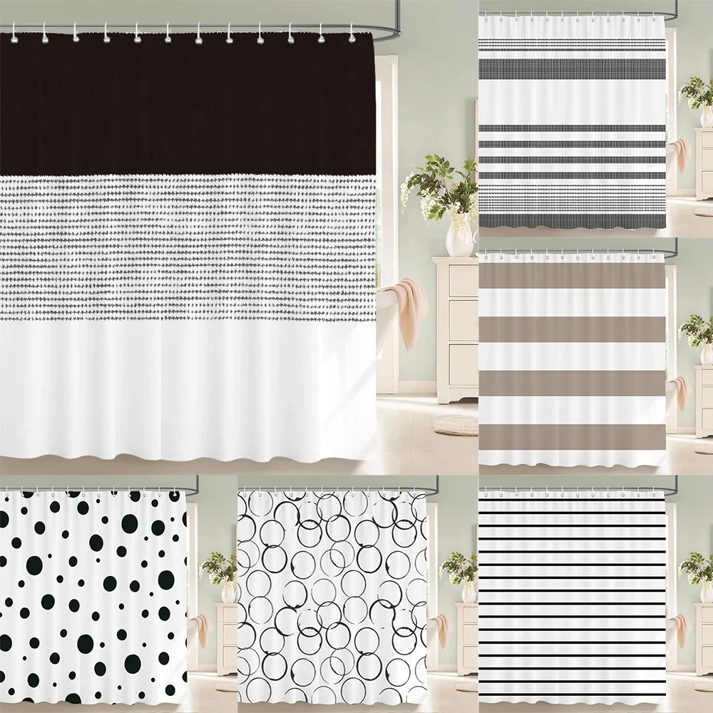 Waterproof Shower Curtains Geometric Stripes Bathroom Curtains With Hooks 3d Printing Decoration Large Size 240X180 Bath Screen
Waterproof Shower Curtains Geometric Stripes Bathroom Curtains With Hooks 3d Printing Decoration Large Size 240X180 Bath Screen