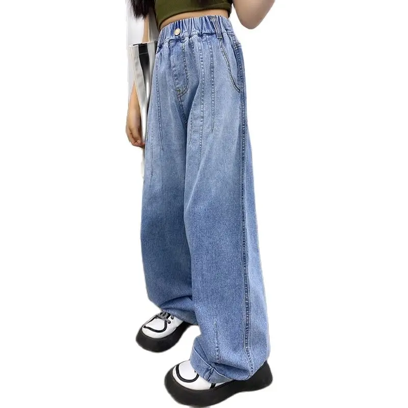 Teen Girls Denim Pants Fashion Loose Wide Leg Jeans For Kids Spring Autumn School Children Trouser Casual Girls Dance Jeans Pant
Teen Girls Denim Pants Fashion Loose Wide Leg Jeans For Kids Spring Autumn School Children Trouser Casual Girls Dance Jeans Pant
