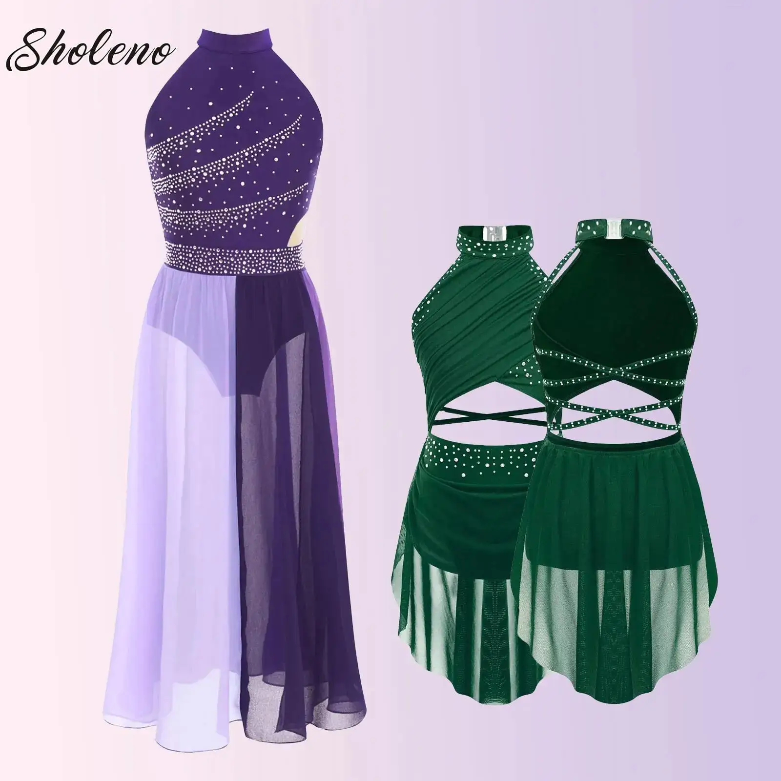 Kids Girls Shiny Rhinestones Mesh Ballet Dance Lyrical Rhythmic Gymnastics Leotard Dresses Sleeveless Performance Party Costume
Kids Girls Shiny Rhinestones Mesh Ballet Dance Lyrical Rhythmic Gymnastics Leotard Dresses Sleeveless Performance Party Costume