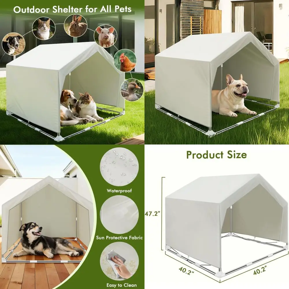 Тент-укрытие из нержавеющей стали для животных – большая уличная палатка с кольями для собак, кошек и других питомцев
Тент-укрытие из нержавеющей стали для животных – большая уличная палатка с кольями для собак, кошек и других питомцев