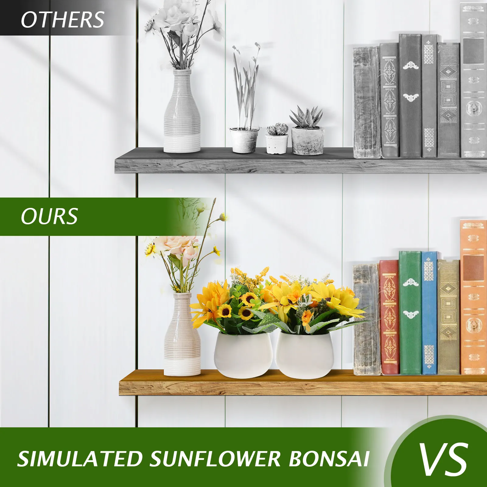 2Pcs Artificial Sunflower Bonsai Realistic Potted Sunflower Ornament for Room Office Bookshelf Desktop Decoration Indoor Fake
2Pcs Artificial Sunflower Bonsai Realistic Potted Sunflower Ornament for Room Office Bookshelf Desktop Decoration Indoor Fake
