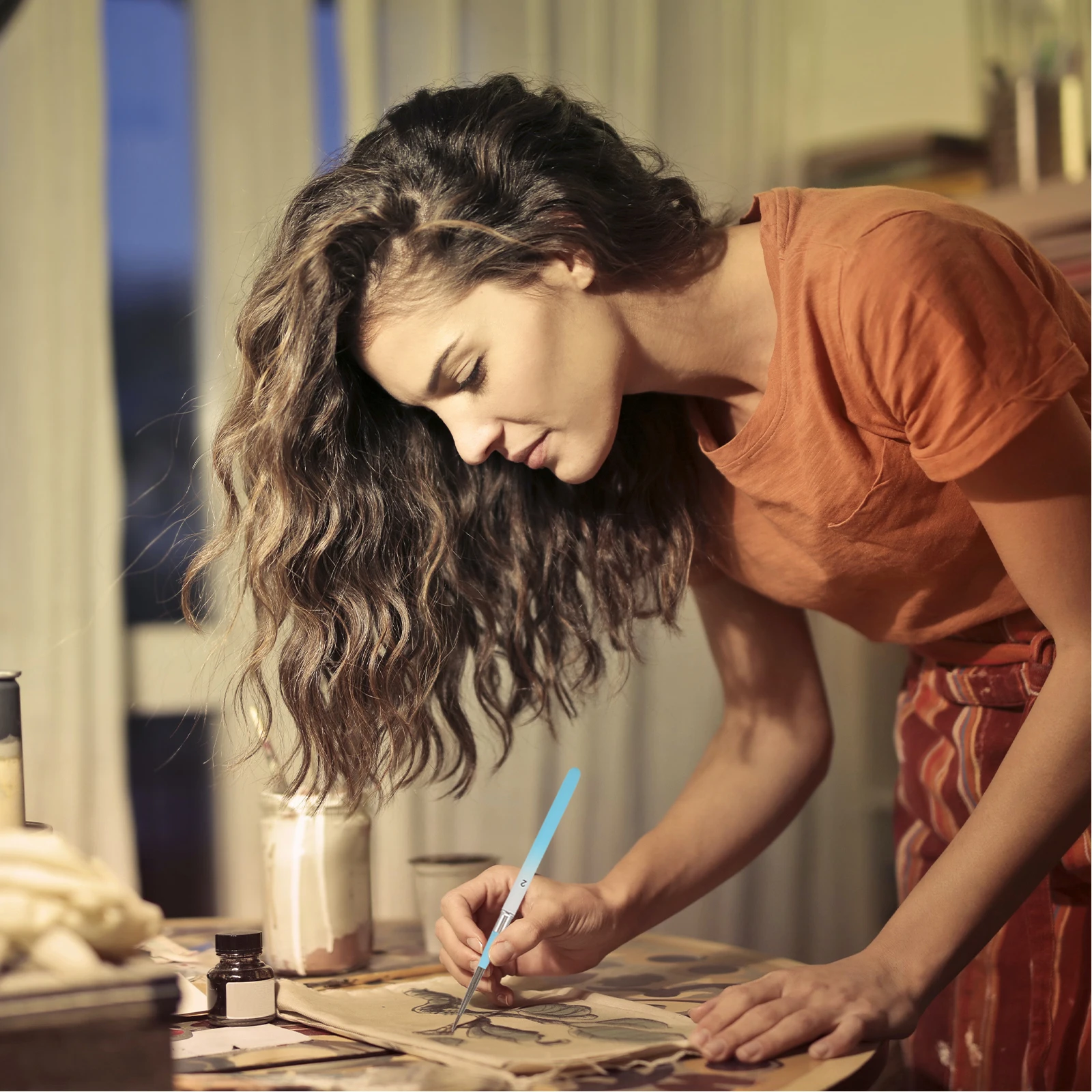 Watercolor Brush Sky Blue Size 2 Wolf Hair Painting Pens Calligraphy Smooth Writing Excellent Absorption Easy Storage
Watercolor Brush Sky Blue Size 2 Wolf Hair Painting Pens Calligraphy Smooth Writing Excellent Absorption Easy Storage