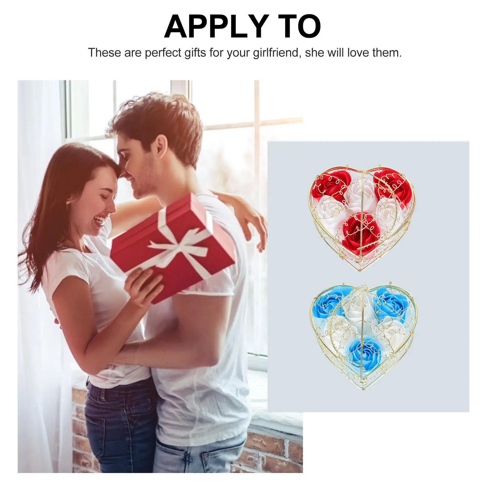 2Sets Soap Flower Gift Box Heart Shaped Iron Basket Creative Artificial Rose Lovely Gift Case for Valentine Christmas Decorative
2Sets Soap Flower Gift Box Heart Shaped Iron Basket Creative Artificial Rose Lovely Gift Case for Valentine Christmas Decorative