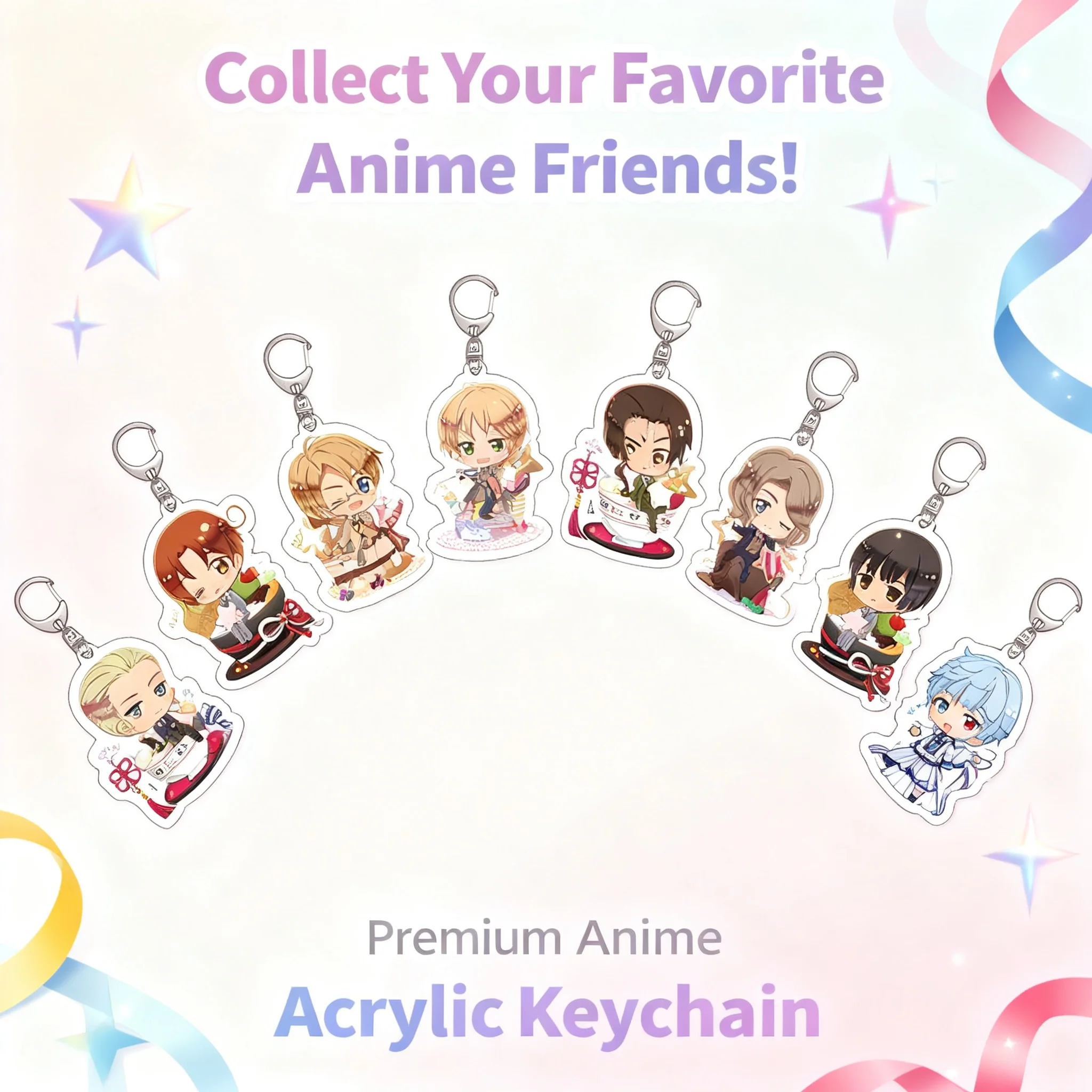 Hetalia Anime Acrylic Keychain Transparent APH Arthur Alfred England America Cartoon Character Keyring Gift for Fans Collection
Hetalia Anime Acrylic Keychain Transparent APH Arthur Alfred England America Cartoon Character Keyring Gift for Fans Collection