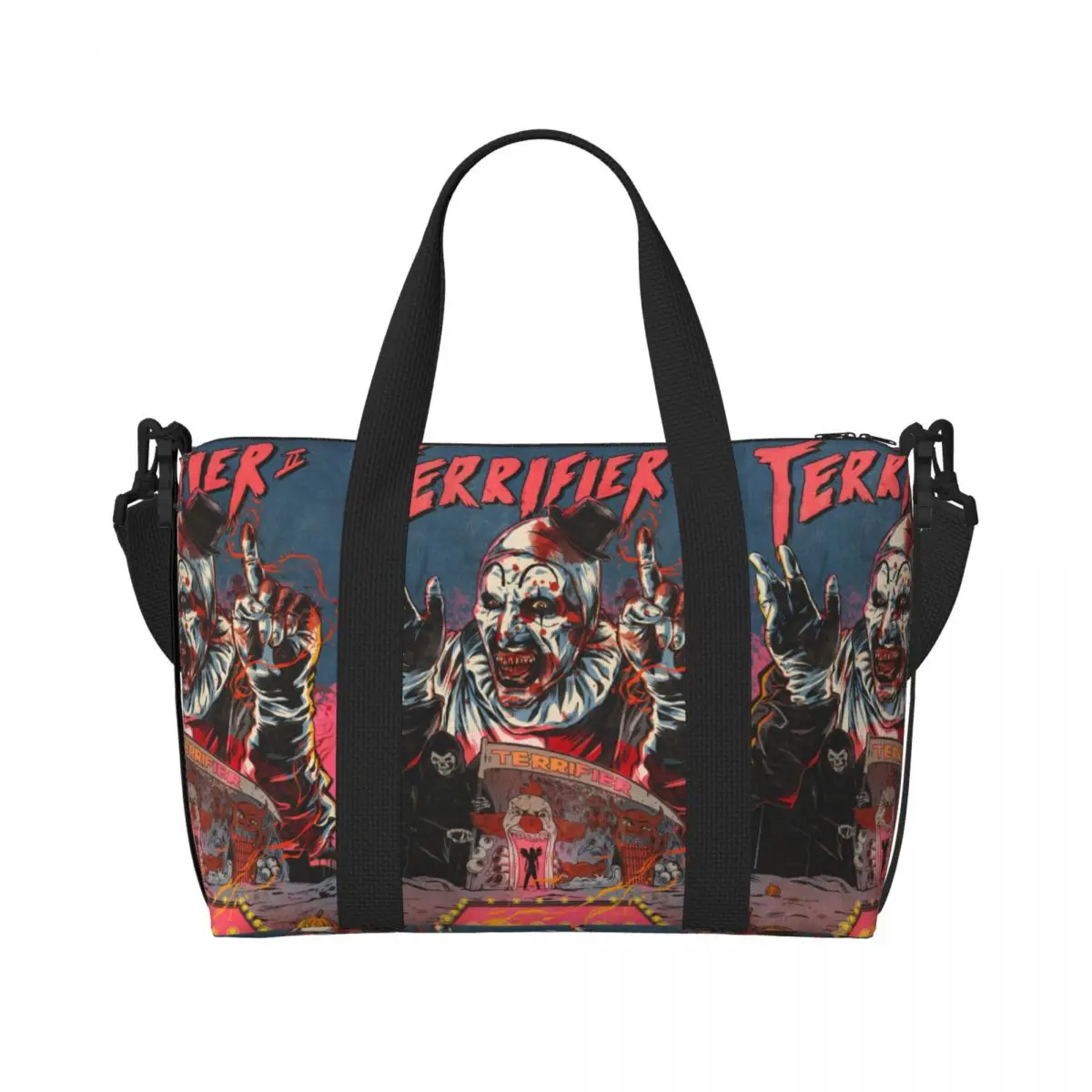 Custom Poster Of T-Terrifiers Halloween Beach Tote Bag Women Big Compartment Gym Beach Travel Bags
Custom Poster Of T-Terrifiers Halloween Beach Tote Bag Women Big Compartment Gym Beach Travel Bags