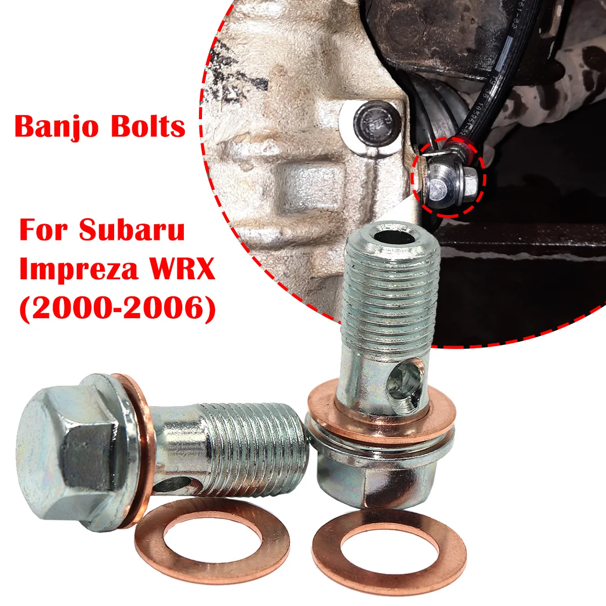 Rear Left Right Caliper Hose Lines Banjo Fittings Bolts For Subaru Impreza WRX (2000-2006) Copper Sealing Crush Washers Repair
Rear Left Right Caliper Hose Lines Banjo Fittings Bolts For Subaru Impreza WRX (2000-2006) Copper Sealing Crush Washers Repair