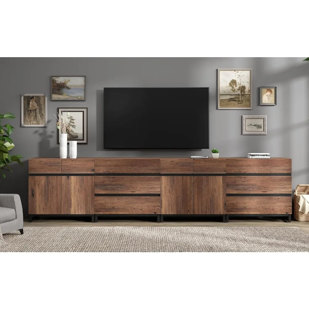 Modern TV Stand for TVs up to 120 Inches, 4-in-1 Media Console with Adjustable Shelves and 6 Drawers, TV Cabinet for Living Room
Modern TV Stand for TVs up to 120 Inches, 4-in-1 Media Console with Adjustable Shelves and 6 Drawers, TV Cabinet for Living Room