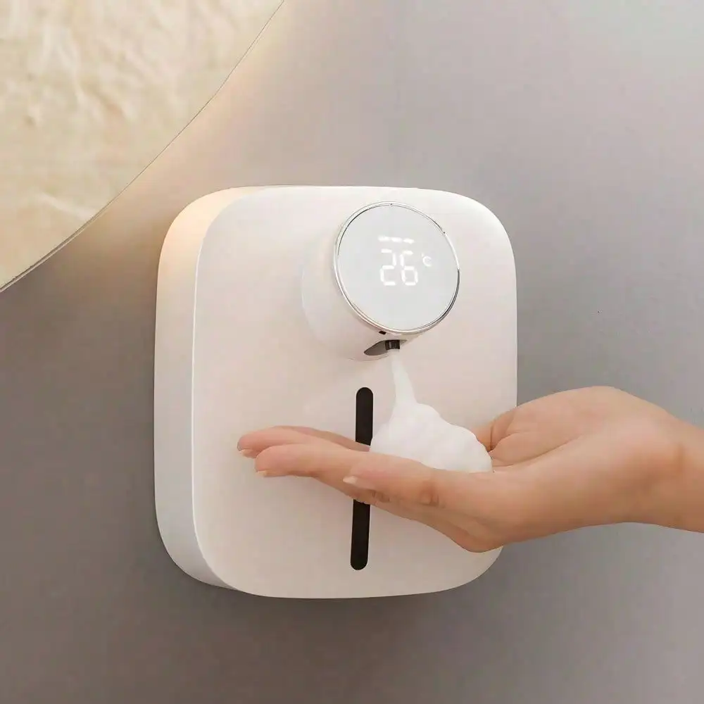 Multifunctional Wall Mounted Automatic Soap Dispenser, Hand Soap Dispenser For Bathroom And Kitchen, 10.82 Oz/320 Ml Infrared Sensor LED Digital Display Foam Soap Dispenser, Bathroom Decor, Christmas Gifts, Home Supplies, Winter Gifts,
Multifunctional Wall Mounted Automatic Soap Dispenser, Hand Soap Dispenser For Bathroom And Kitchen, 10.82 Oz/320 Ml Infrared Sensor LED Digital Display Foam Soap Dispenser, Bathroom Decor, Christmas Gifts, Home Supplies, Winter Gifts,