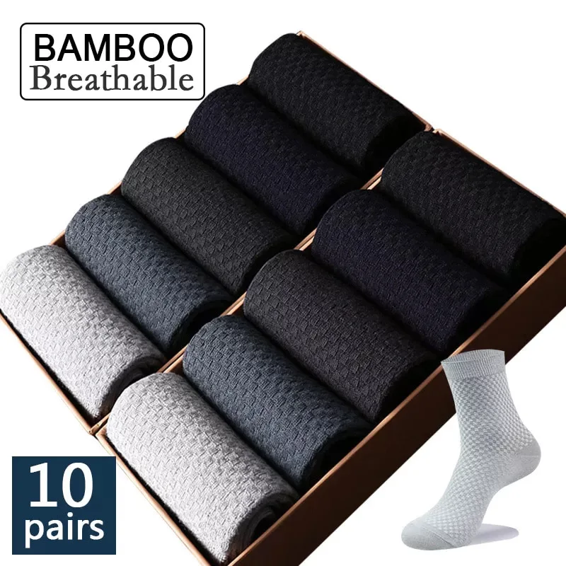10 Pairs/ High Quality Bamboo Fiber Men's Socks Deodorant Compression Long Socks Black Business Casual Man Office Socks EU38-45
10 Pairs/ High Quality Bamboo Fiber Men's Socks Deodorant Compression Long Socks Black Business Casual Man Office Socks EU38-45