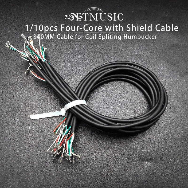 1/10pcs 340MM Four-Core with Shield Cable for Electric Guitar Pickup Making Humbucker with Coil Spliting Cable Black
1/10pcs 340MM Four-Core with Shield Cable for Electric Guitar Pickup Making Humbucker with Coil Spliting Cable Black