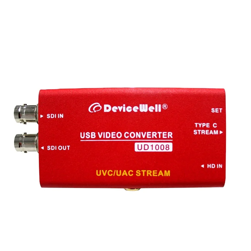 DeviceWell UD1008 SDI 1080P UVC UAC Type-C Stream Capture Card Video Converter
DeviceWell UD1008 SDI 1080P UVC UAC Type-C Stream Capture Card Video Converter