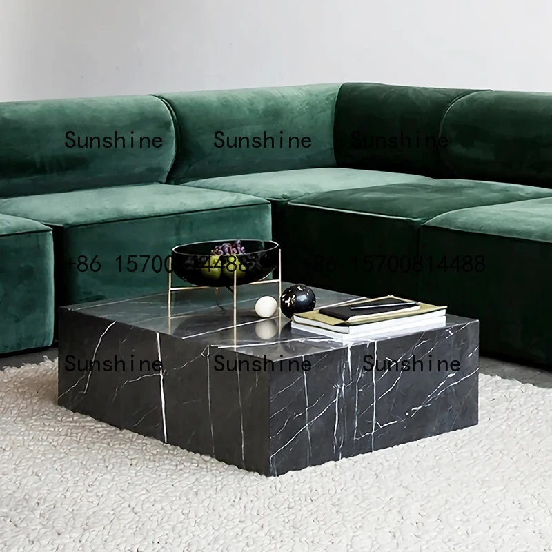 Nordic minimalist marble square coffee table
Nordic minimalist marble square coffee table