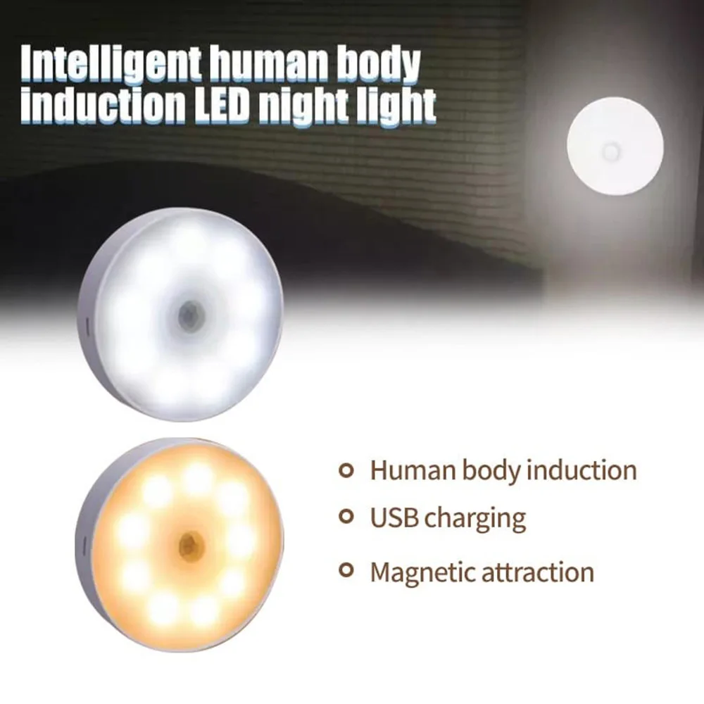 Motion Sensor LED Light USB Rechargeable Nightlights for Kitchen Bedroom Stairs Cabinet Hallway Closet Wardrobe Night Light
Motion Sensor LED Light USB Rechargeable Nightlights for Kitchen Bedroom Stairs Cabinet Hallway Closet Wardrobe Night Light
