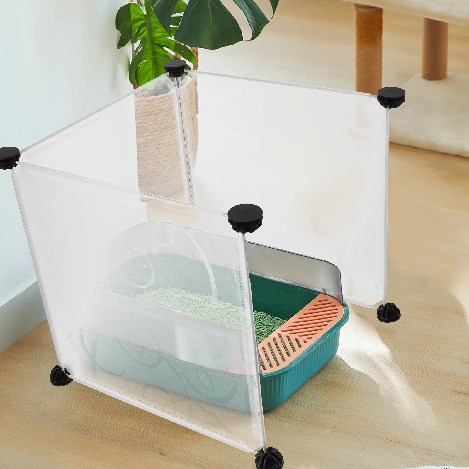 3pcs Cat Litter Box Splash Guard Transparent Privacy Shields Large Size Pet Pee Protector Easy Home Use 
3pcs Cat Litter Box Splash Guard Transparent Privacy Shields Large Size Pet Pee Protector Easy Home Use