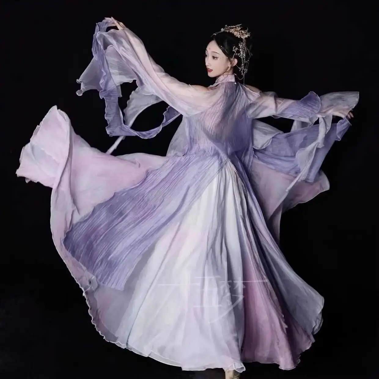 Elegant Pink Purple Stand Up Collar Ribbon Gauze Dress, Classical Dance Fairy Atmosphere, Chinese Dance Costume,
Elegant Pink Purple Stand Up Collar Ribbon Gauze Dress, Classical Dance Fairy Atmosphere, Chinese Dance Costume,