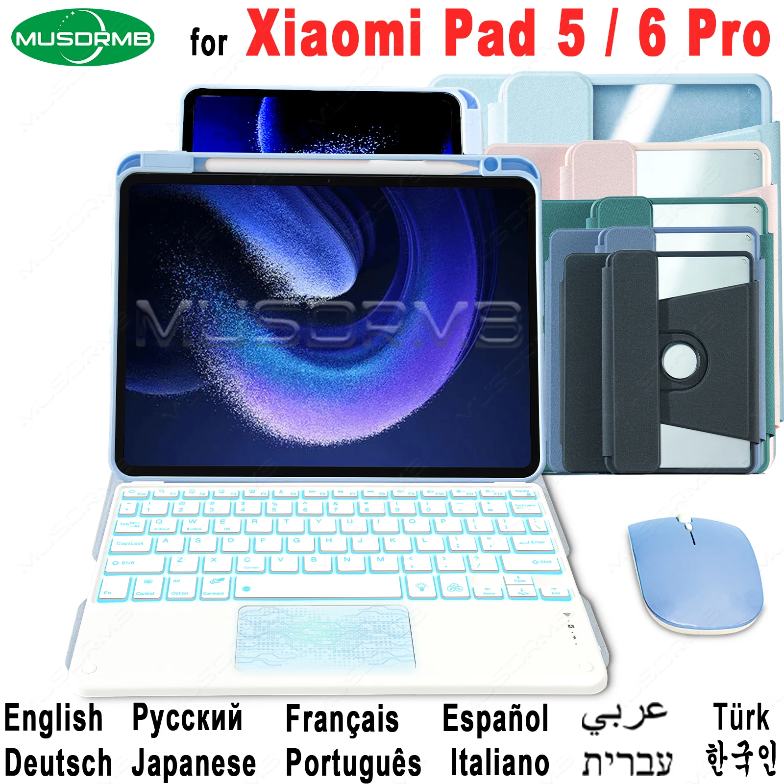 Magic Case Touchpad Keyboard for XiaoMi Pad 5 6 Pro 11-inch Rotatable Full Protective Cover Portuguese Korean Spanish Japanese
Magic Case Touchpad Keyboard for XiaoMi Pad 5 6 Pro 11-inch Rotatable Full Protective Cover Portuguese Korean Spanish Japanese