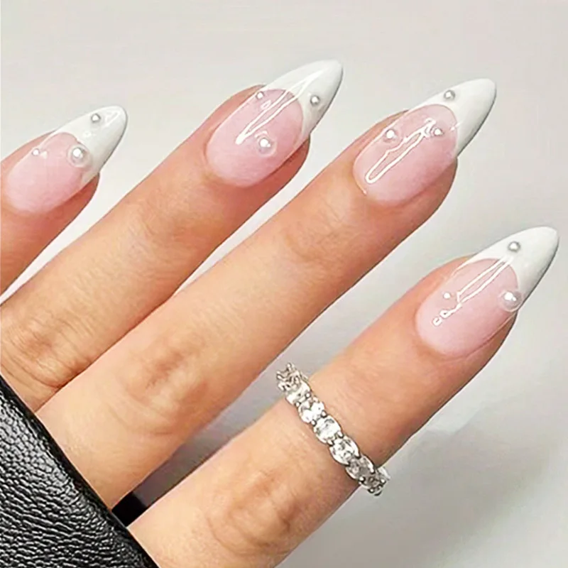 24Pcs False Nails Valentine's Day White French Manicure Press-On Nails—High-Quality Nails Perfect As A Gift for Girlfriends
24Pcs False Nails Valentine's Day White French Manicure Press-On Nails—High-Quality Nails Perfect As A Gift for Girlfriends