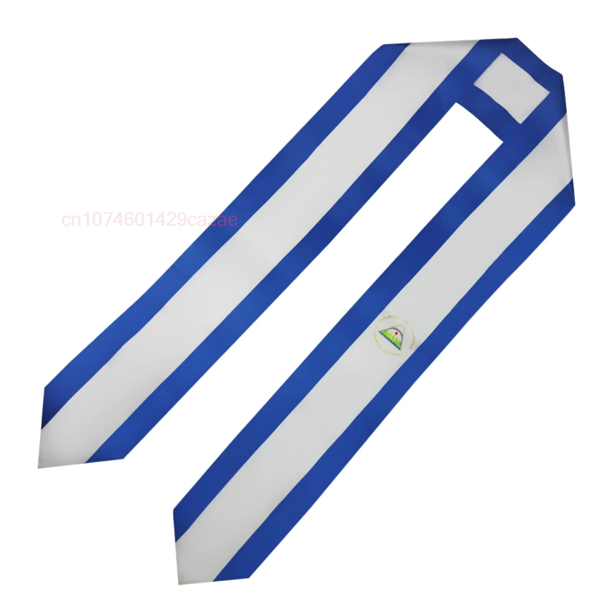 Nicaragua Flag 180*15CM Graduation Sash Stole Scarf Double Sided for Study Aboard International Class Of 2024
Nicaragua Flag 180*15CM Graduation Sash Stole Scarf Double Sided for Study Aboard International Class Of 2024