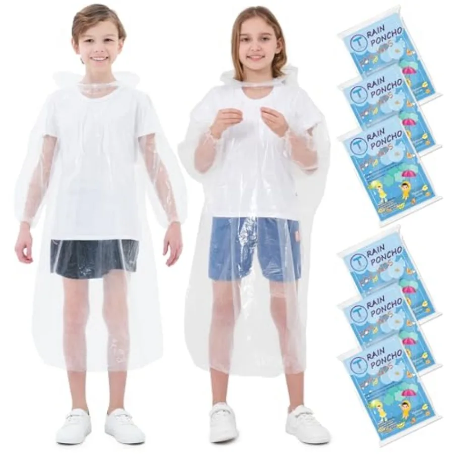 TUNCHMO Disposable Rain Ponchos/ -/-50% Thicker with Sleeve
TUNCHMO Disposable Rain Ponchos/ -/-50% Thicker with Sleeve