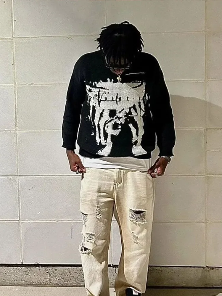 Fashion Jacquard Pattern Cashmere Knitted Sweater Men's Casual Loose O Neck Long Sleeve Pullover Male Autumn Warm Knit Jumpers
Fashion Jacquard Pattern Cashmere Knitted Sweater Men's Casual Loose O Neck Long Sleeve Pullover Male Autumn Warm Knit Jumpers