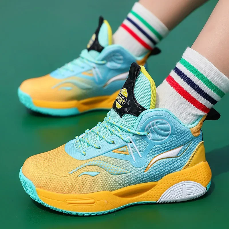 Children Basketball Shoes for Big Boys and Girls Sneakers Sports and Running Shoes Rubber Sole 5 Colors Size 31-40# 5529
Children Basketball Shoes for Big Boys and Girls Sneakers Sports and Running Shoes Rubber Sole 5 Colors Size 31-40# 5529