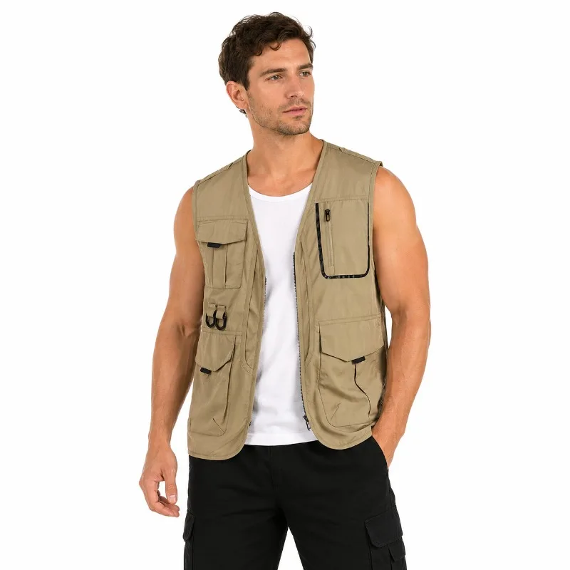 Men Casual Sleeveless Vest Summer Lightweight Breathable Multi Pocket Outdoor Travel Fishing Work Waistcoat for Middle Aged Men
Men Casual Sleeveless Vest Summer Lightweight Breathable Multi Pocket Outdoor Travel Fishing Work Waistcoat for Middle Aged Men