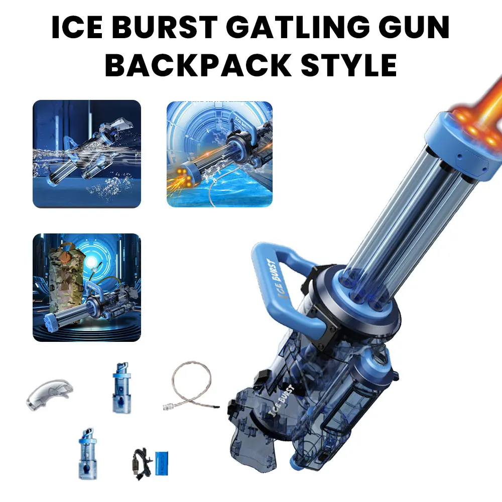 Gatling Electric Water Gun Children's Toy Gift Automatic Water Absorption Swimming Pool Party Prop with Large Capacity Water Bag
Gatling Electric Water Gun Children's Toy Gift Automatic Water Absorption Swimming Pool Party Prop with Large Capacity Water Bag