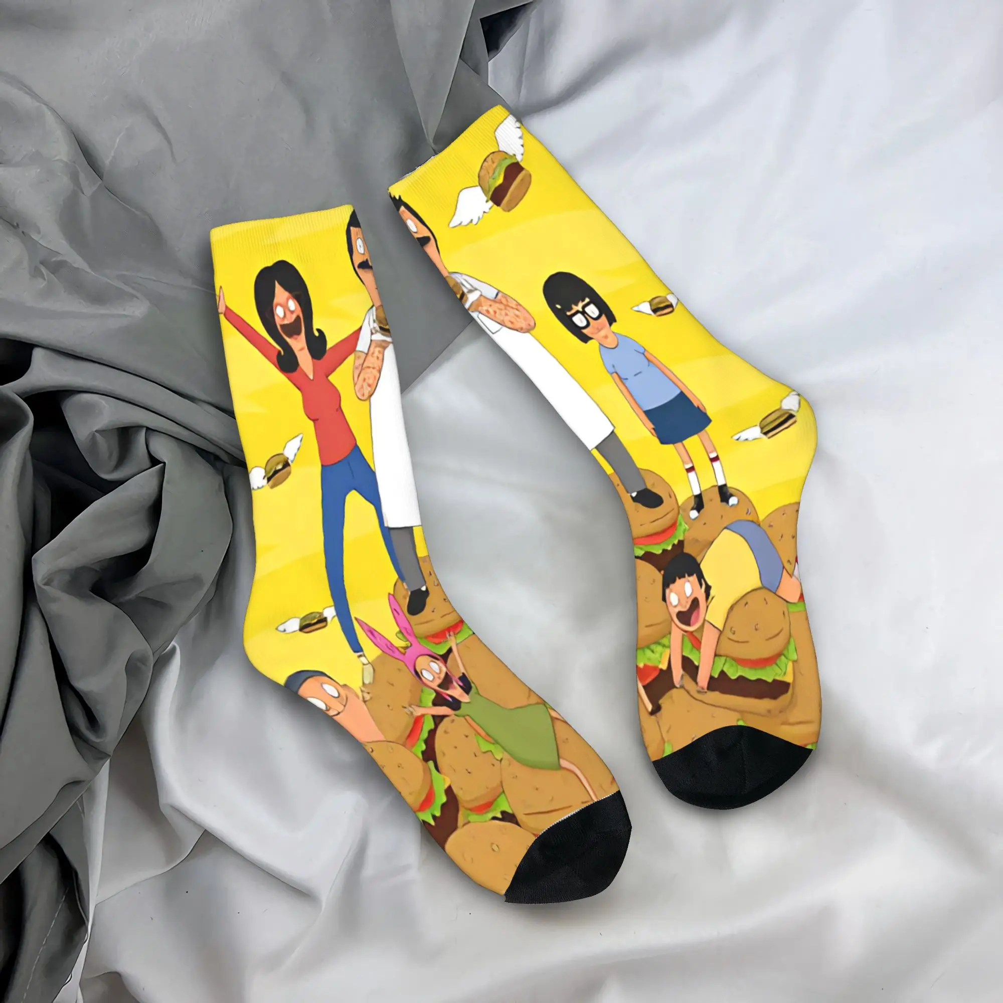 Men Socks Funny B-Bob Burgers Printed Stockings Anti Skid Soft Breathable Socks Autumn Funny Graphic Cycling Socks
Men Socks Funny B-Bob Burgers Printed Stockings Anti Skid Soft Breathable Socks Autumn Funny Graphic Cycling Socks