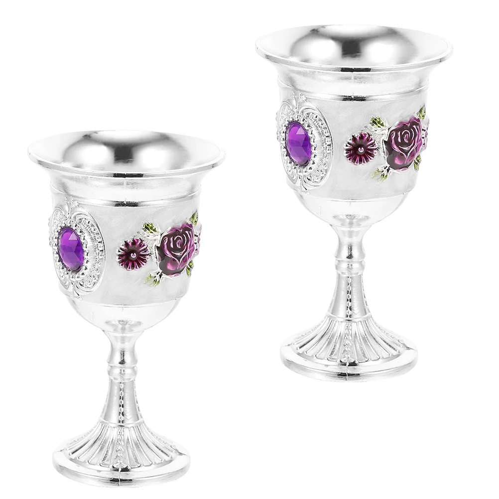 2 Pcs Opener Alloy Goblet Vintage Ornaments Cup for Festival Bride Martini Glasses
2 Pcs Opener Alloy Goblet Vintage Ornaments Cup for Festival Bride Martini Glasses
