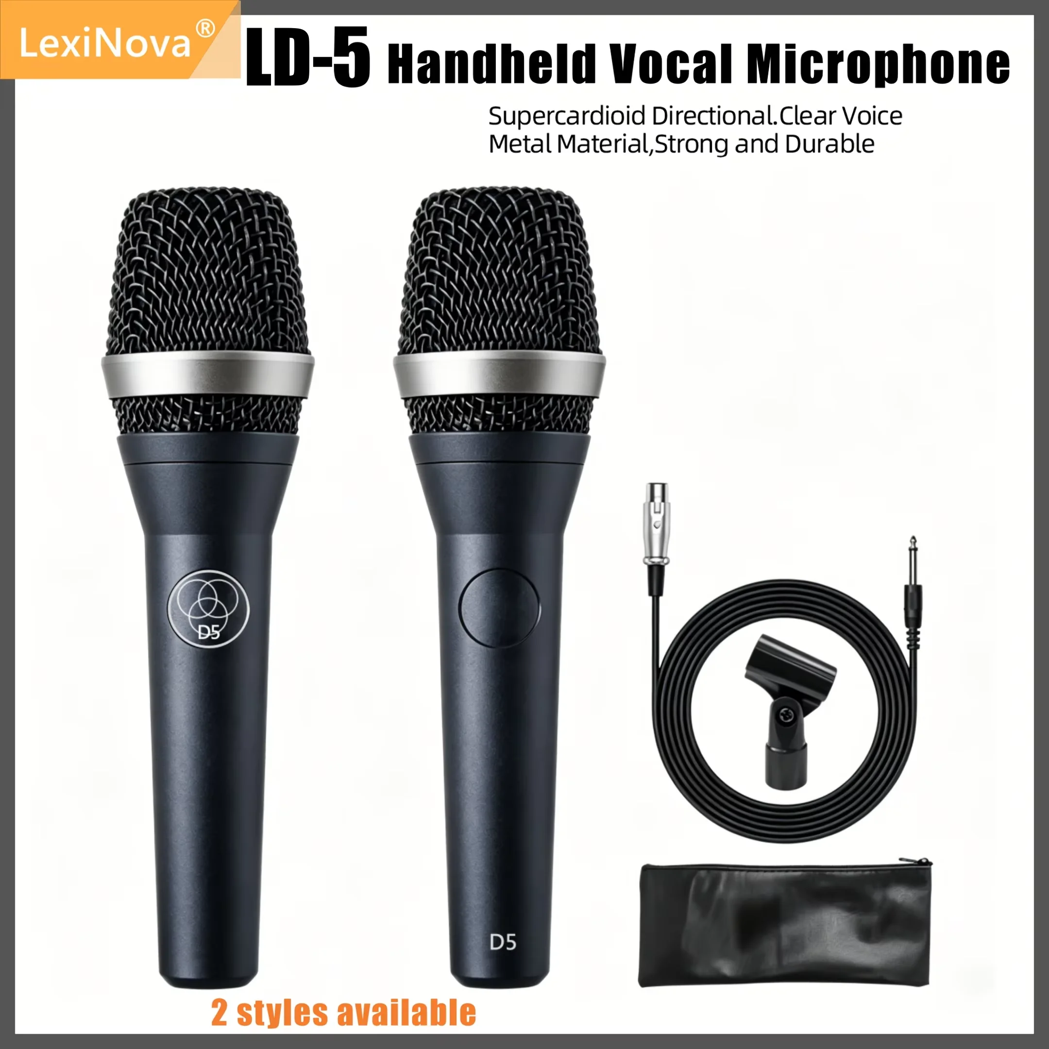 LD-5 Handheld Wired Dynamic Vocal Microphone Supercardioid High Quality Sound Mic For Recording Performance Singing Karaoke
LD-5 Handheld Wired Dynamic Vocal Microphone Supercardioid High Quality Sound Mic For Recording Performance Singing Karaoke