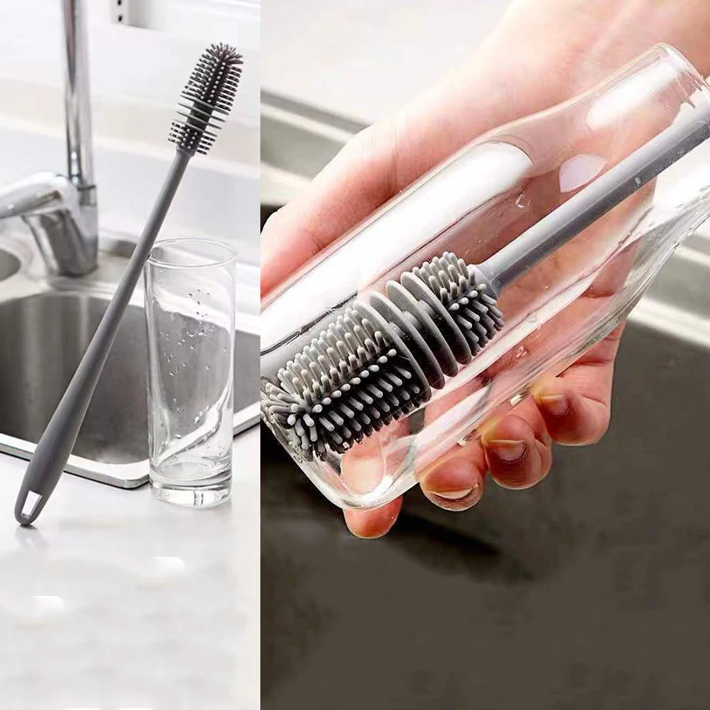 2Pcs Silicone Cup Brush Milk Bottle Cleaning Brush Long Handle Bottles Cleaner Glass Cup Cleaning Brush Kitchen Cleaning Tools
2Pcs Silicone Cup Brush Milk Bottle Cleaning Brush Long Handle Bottles Cleaner Glass Cup Cleaning Brush Kitchen Cleaning Tools