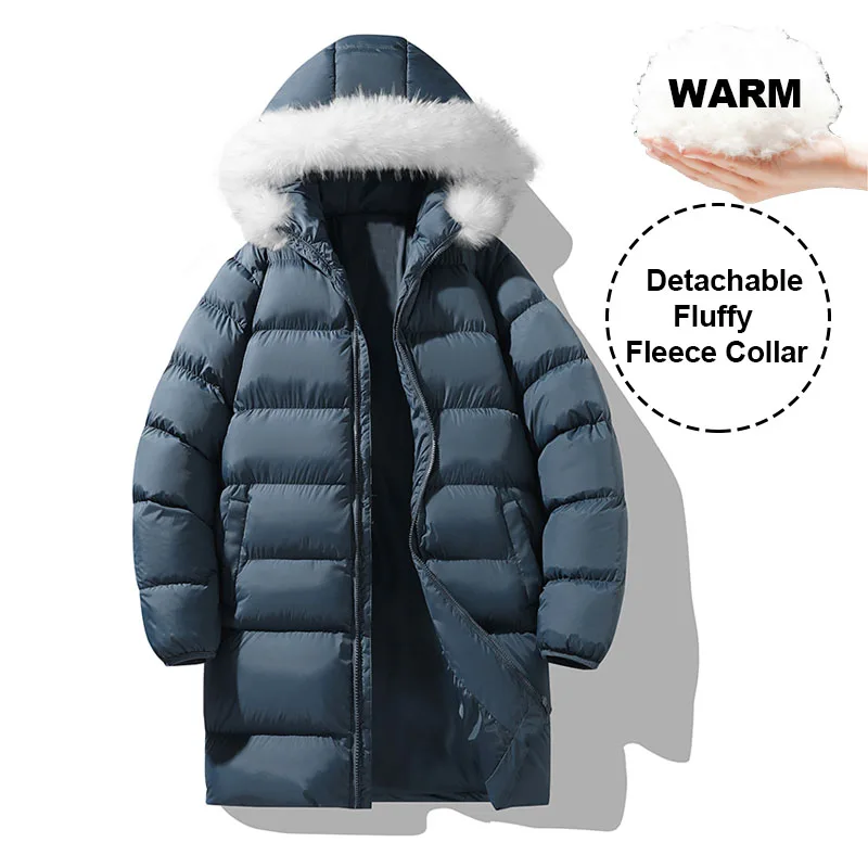 Fashion Warm Puffer Jacket Hooded Detachable Fluffy Fleece Collar Winter Coat High Quality Students Casual Long Style Parka Wear
Fashion Warm Puffer Jacket Hooded Detachable Fluffy Fleece Collar Winter Coat High Quality Students Casual Long Style Parka Wear
