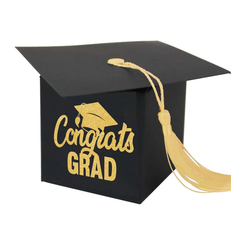 10pcs Graduation Hat Box Graduation Party Candy Packaging Gift Box Set Hot Stamped Bachelor's Hat Candy Boxes
10pcs Graduation Hat Box Graduation Party Candy Packaging Gift Box Set Hot Stamped Bachelor's Hat Candy Boxes