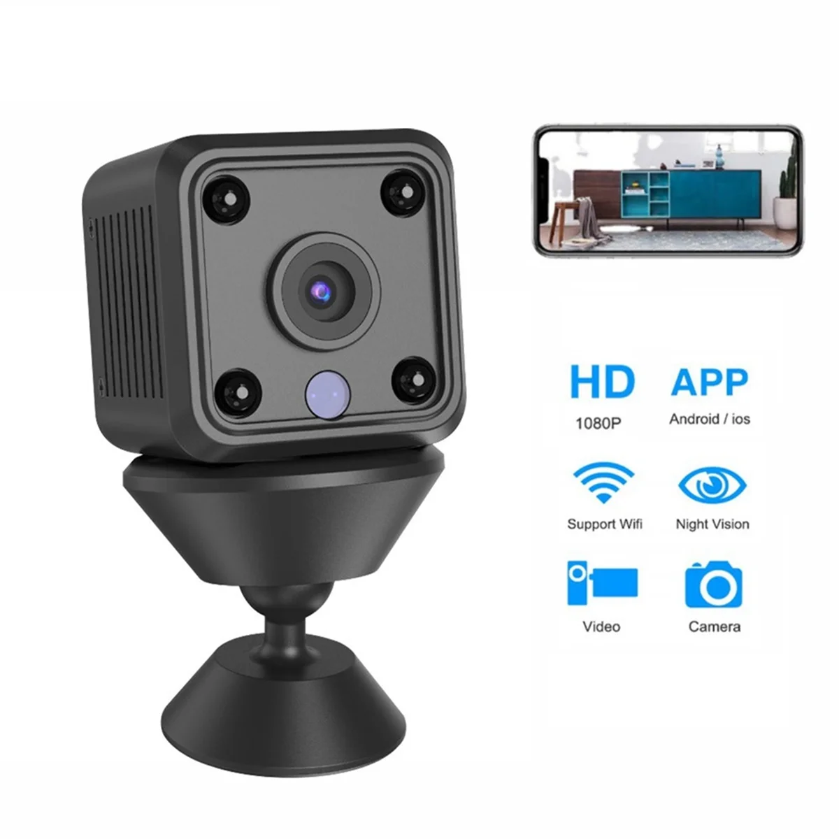 B24A 1080P камера Smart Life Беспроводная Wi-Fi камера дистанционного монитора с аккумулятором Видео ночная камера домашней безопасности
B24A 1080P камера Smart Life Беспроводная Wi-Fi камера дистанционного монитора с аккумулятором Видео ночная камера домашней безопасности